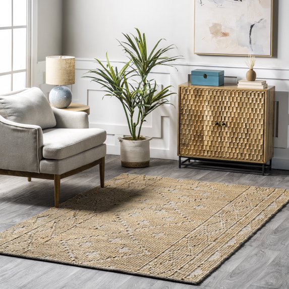 nuLOOM Liesha Moroccan Jute Blend Area Rug, 8' x 10', Natural