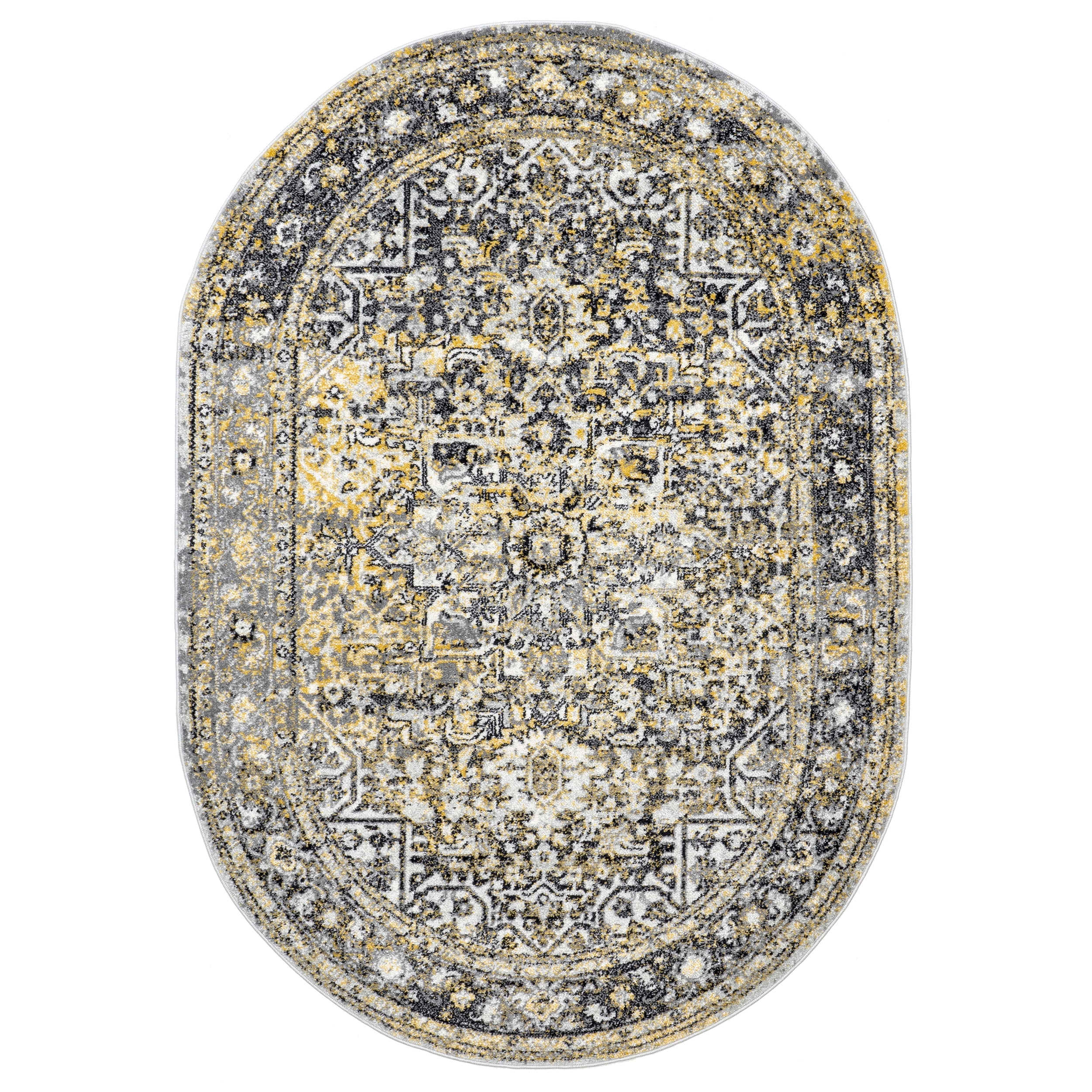 nuLOOM Lilah Medallion Vintage Area Rug, 8' x 10', Gold