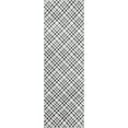 thumbnail image 1 of nuLOOM Linda Machine Washable Plaid Runner Rug, 2' 6" x 8', Grey, 1 of 2