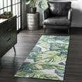 thumbnail image 1 of nuLOOM Lisa Floral Indoor/Outdoor Area Rug, 2' 6" x 10', Runner, Lisa Green Multicolor, 1 of 10