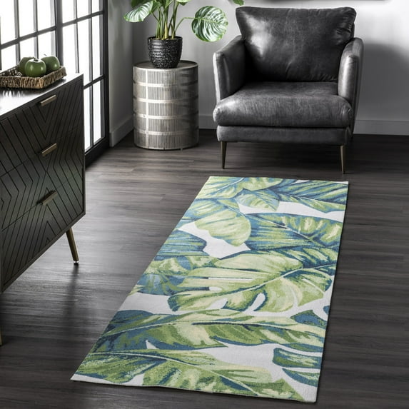 nuLOOM Lisa Floral Indoor/Outdoor Area Rug, 2' 6" x 10', Runner, Lisa Green Multicolor