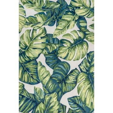 nuLOOM Lisa Floral Indoor/Outdoor Green Multicolor 6' x 9' Modern Area Rug