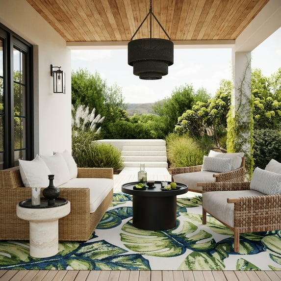 nuLOOM Lisa Floral Indoor/Outdoor Area Rug, 9' x 12', Lisa Green Multicolor