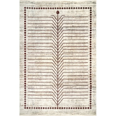 nuLOOM Lisa Global Inspired Fringe Area Rug, 5' 3" x 7' 7", Beige