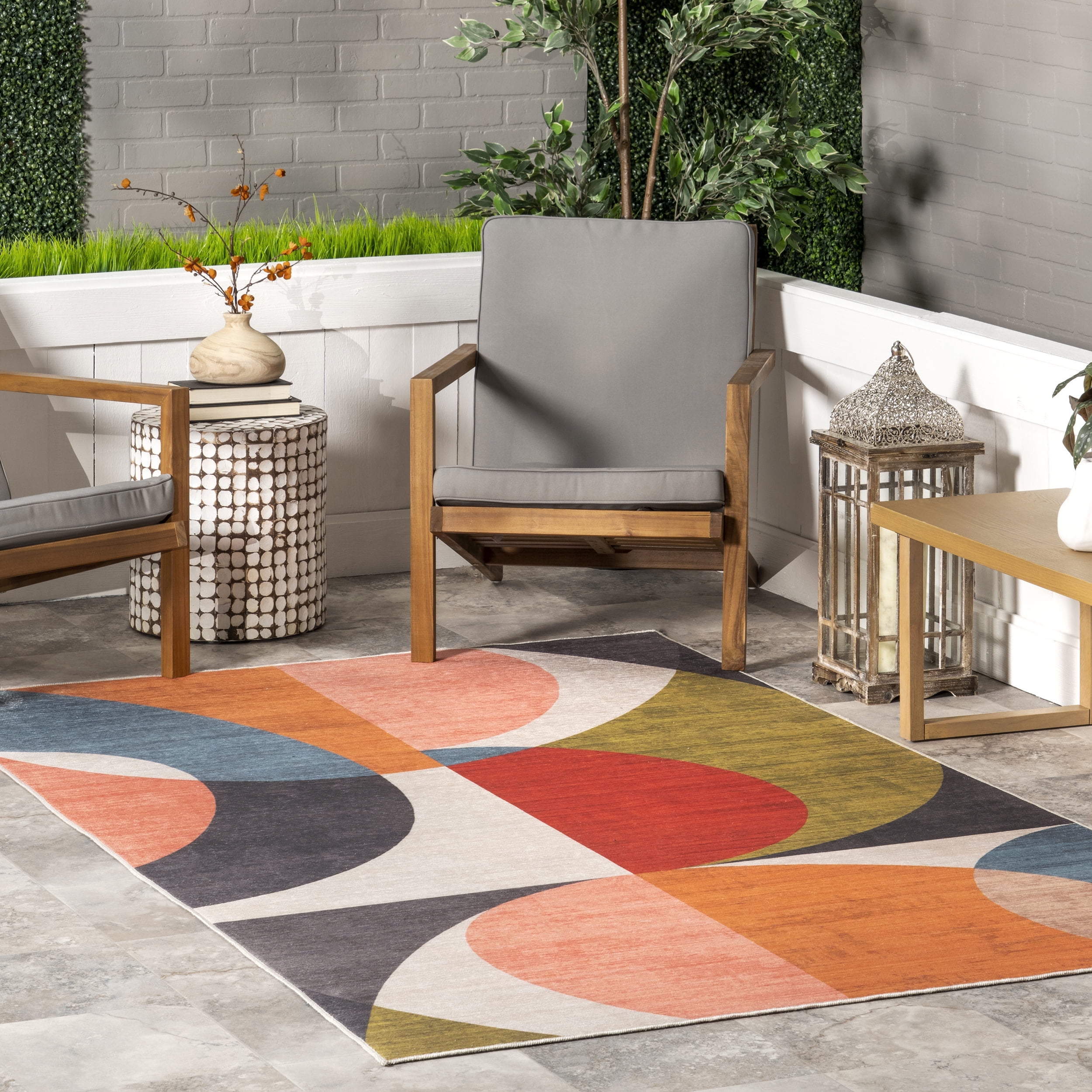 nuLOOM Lizzy Modern Machine Washable Indoor/Outdoor Area Rug