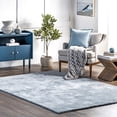 thumbnail image 1 of nuLOOM Loni SuperiorWash Solid Machine Washable Shag Area Rug, 3' x 5', Loni Light Blue, 1 of 11