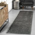 thumbnail image 1 of nuLOOM Loni SuperiorWash Solid Machine Washable Shag Area Rug, 2' 6" x 6', Runner, Loni Dark Grey, 1 of 10