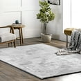thumbnail image 1 of nuLOOM Loni SuperiorWash Solid Machine Washable Shag Area Rug, 5' x 8', Loni Light Grey, 1 of 10