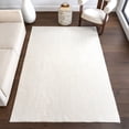 thumbnail image 1 of nuLOOM Loni SuperiorWash Solid Machine Washable Shag Area Rug, 5' x 8', Loni Off-white, 1 of 14