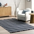 thumbnail image 1 of nuLOOM Loretta Plaid Wool Fringe Area Rug, 5' x 8', Blue, 1 of 9