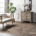 thumbnail image 1 of nuLOOM Lorna Faded Easy-Jute Machibne Washable Area Rug, 8' x 10', Natural, 1 of 9