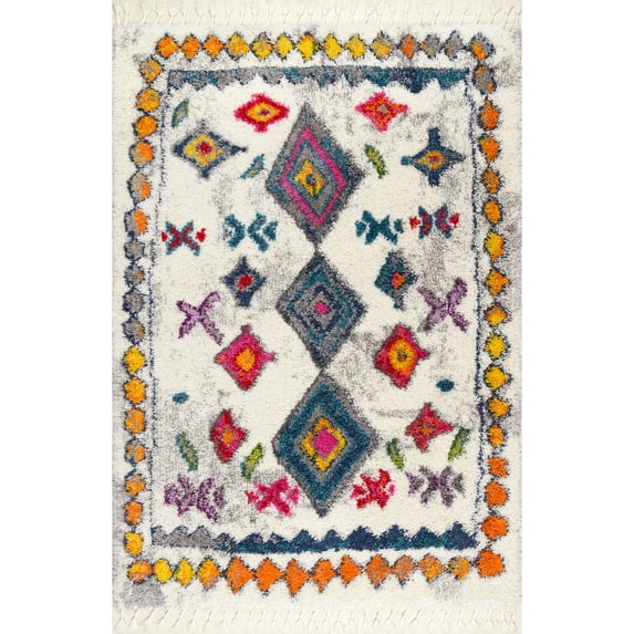 nuLOOM Lynda Moroccan Shag Area Rug, 7' 10" x 10', Multi