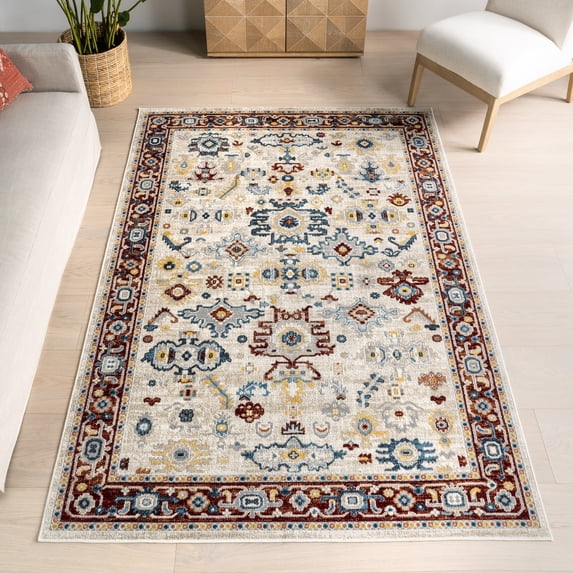 nuLOOM Lyndzi Medallion Machine Washable Area Rug, 6' 7" x 9', Multicolor