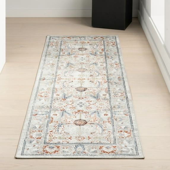 nuLOOM Lyric Medallion Machine Washable Area Rug, 2' 8" x 8', Runner, Lyric Rust