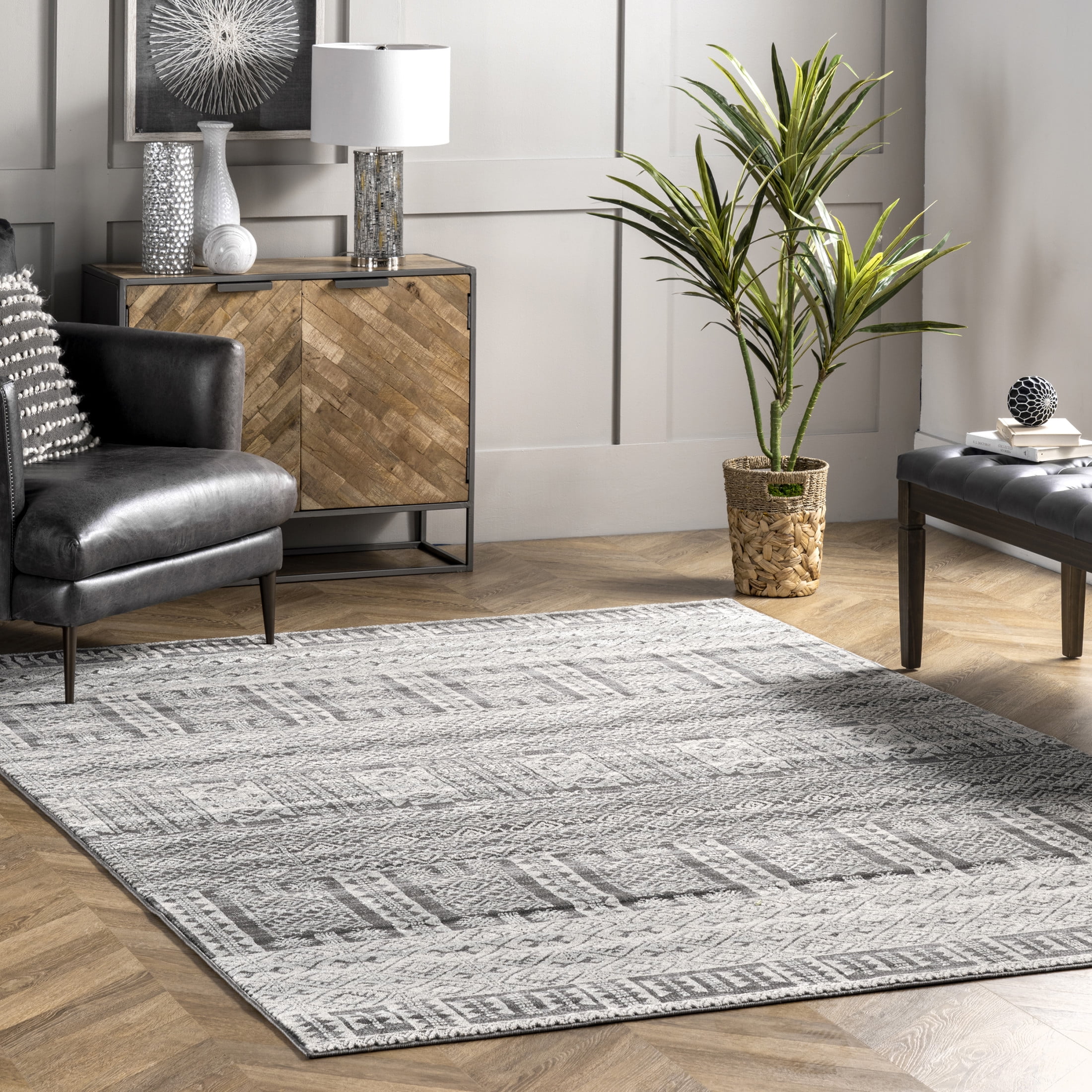 nuLOOM Mabe Geometric Aztec Area Rug, 5' x 7' 5