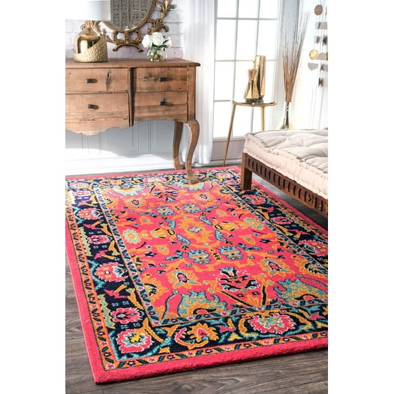 nuLOOM Machine-Made Floral Connor Area Rug or Runner