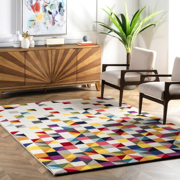 nuLOOM Takisha Triangle Area Rug, 4' 1" x 6', Takisha Multicolor