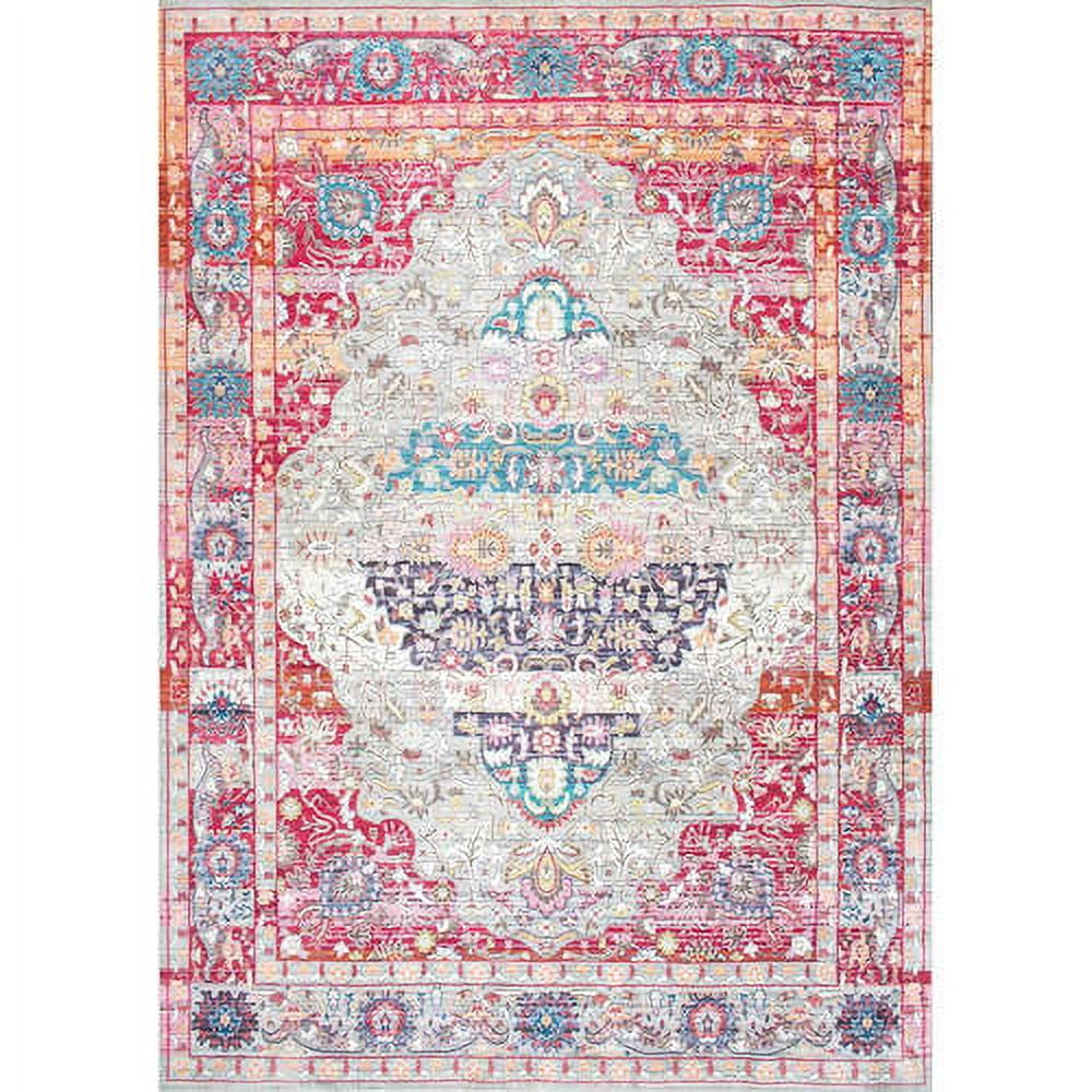Elmer Library Rug nuLOOM Machine Made Vintage Medallion Elmer Area Rug or Runner ...