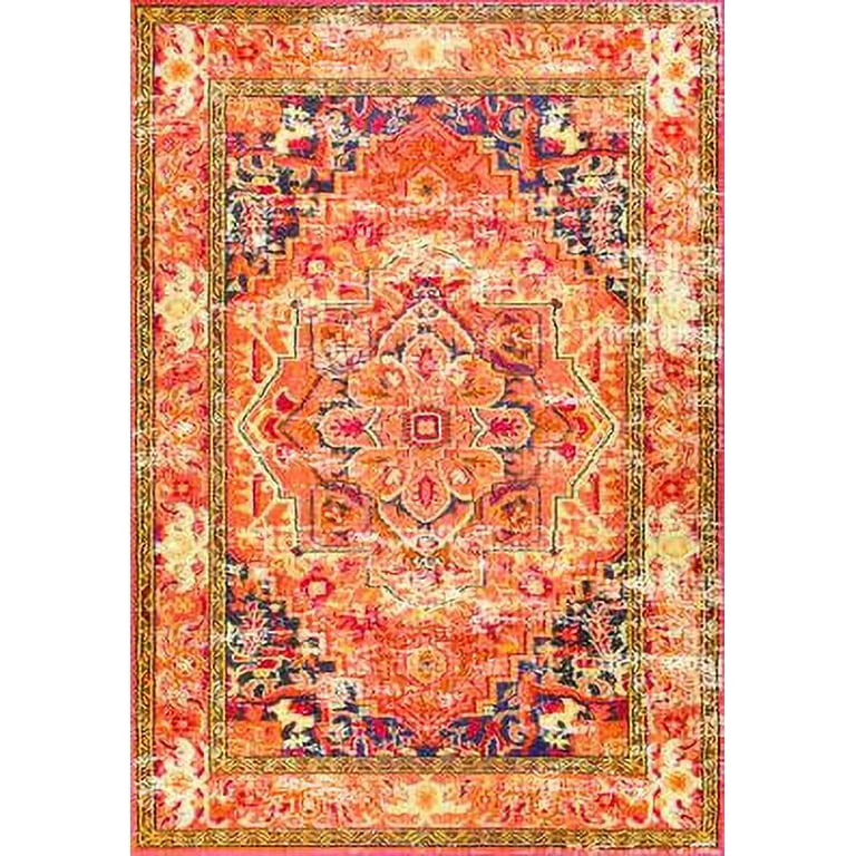nuLOOM Mackenzie Vintage Area Rug, 10' x 14', Orange