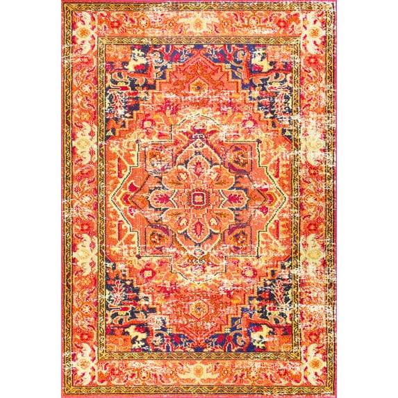 nuLOOM Mackenzie Vintage Runner Rug, 2' 6" x 12', Orange