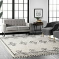 thumbnail image 1 of nuLOOM Mackie Moroccan Tasseled Shag Area Rug, 10' 2" x 14', Mackie Off-white, 1 of 10