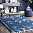thumbnail image 1 of nuLOOM Mackie Moroccan Tasseled Shag Area Rug, 10' x 14', Blue, 1 of 4