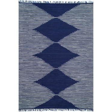 nuLOOM Madison Lined Diamonds Area Rug, 5' x 8', Blue