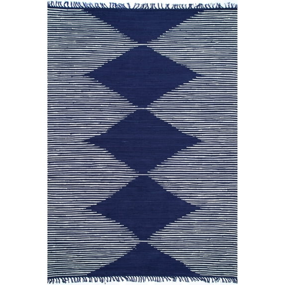 nuLOOM Madison Lined Diamonds Area Rug, 7' 6" x 9' 6", Blue