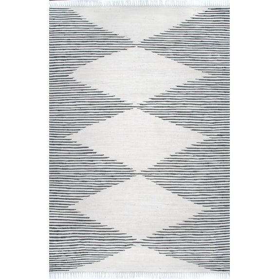 nuLOOM Madison Lined Diamonds Area Rug, 9' x 12', Ivory