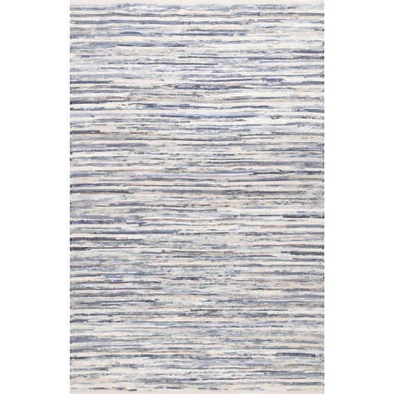 nuLOOM Maile Denim Stripes Area Rug, 9' 6" x 13' 6", Blue