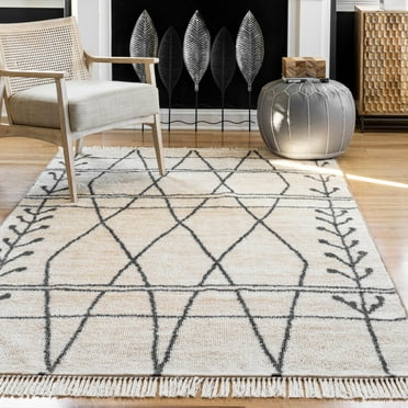 nuLOOM Majesty Modern Tribal Area Rug, 4' 4" x 6', Beige