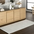 thumbnail image 1 of nuLOOM Makena Modern Geometric High-Low Area Rug, 2' 6" x 10', Runner, Makena Off-white, 1 of 8