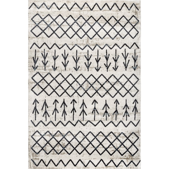 nuLOOM Malia Machine Washable Moroccan Accent Rug, 3' 3" x 5', Beige