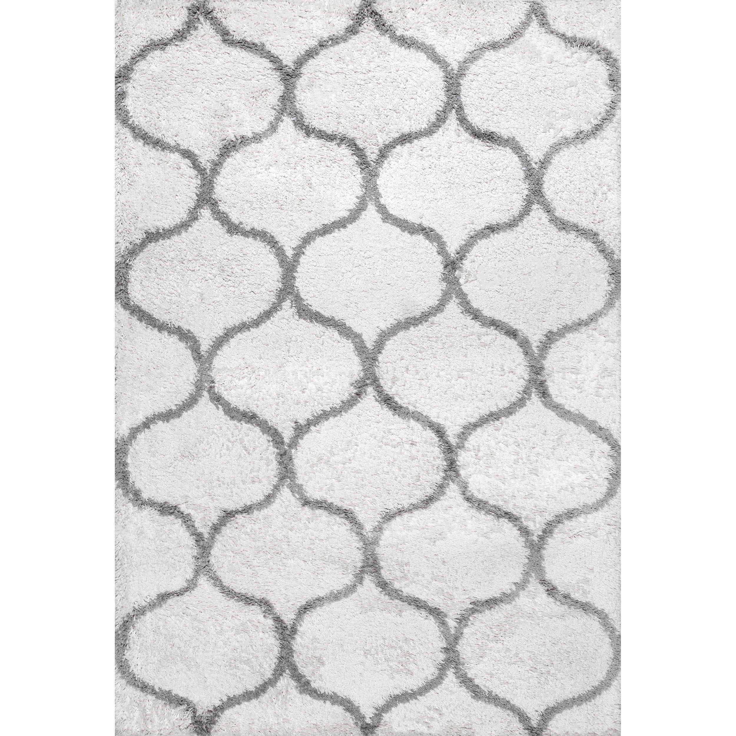 nuLOOM Malika Soft & Cozy Trellis Shag Area Rug, 8' x 10', Beige