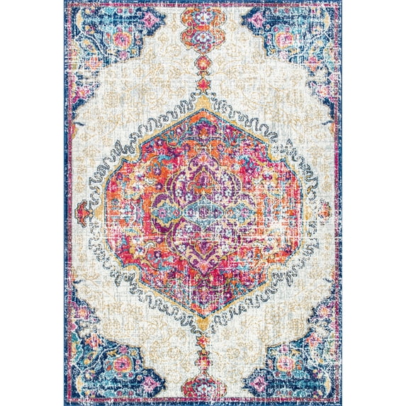nuLOOM Maranda Vintage Medallion Area Rug, 12' x 18', Multi
