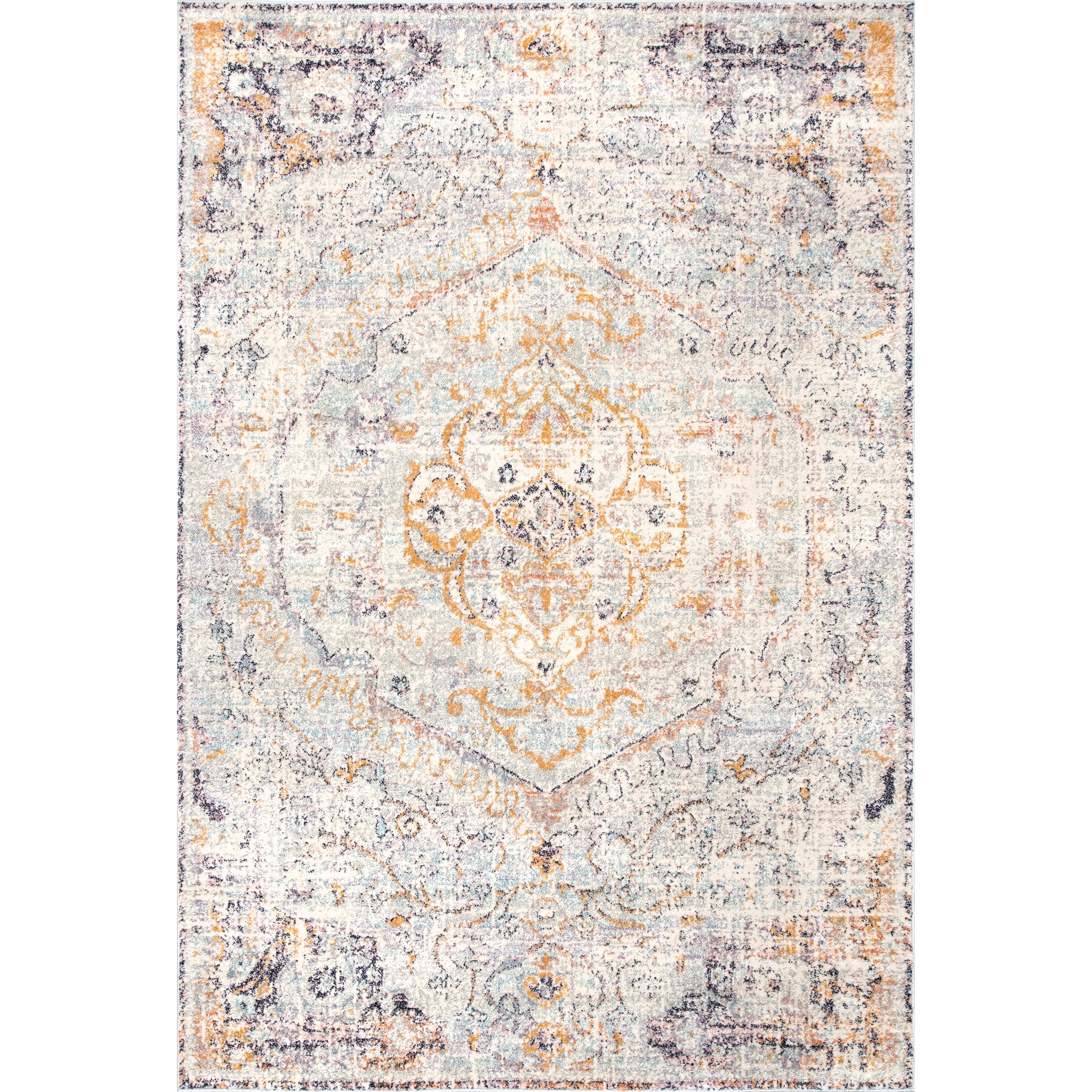 nuLOOM Maranda Vintage Medallion Area Rug, 8' x 10', Beige