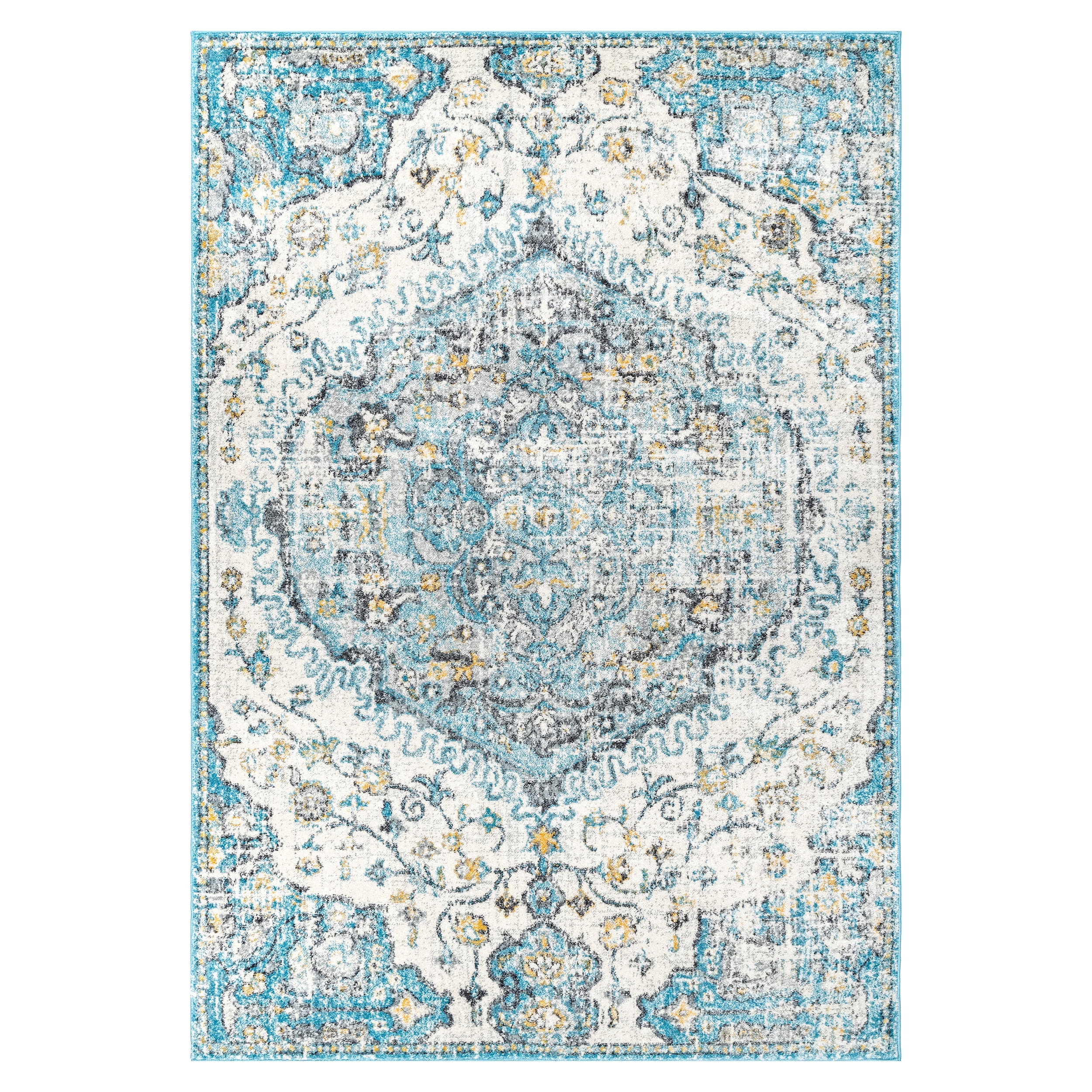 nuLOOM Maranda Vintage Medallion Area Rug, 8' x 10', Turquoise