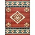 thumbnail image 1 of nuLOOM Margene Tribal Diamond Area Rug, 6' 7" x 9', Red, 1 of 2