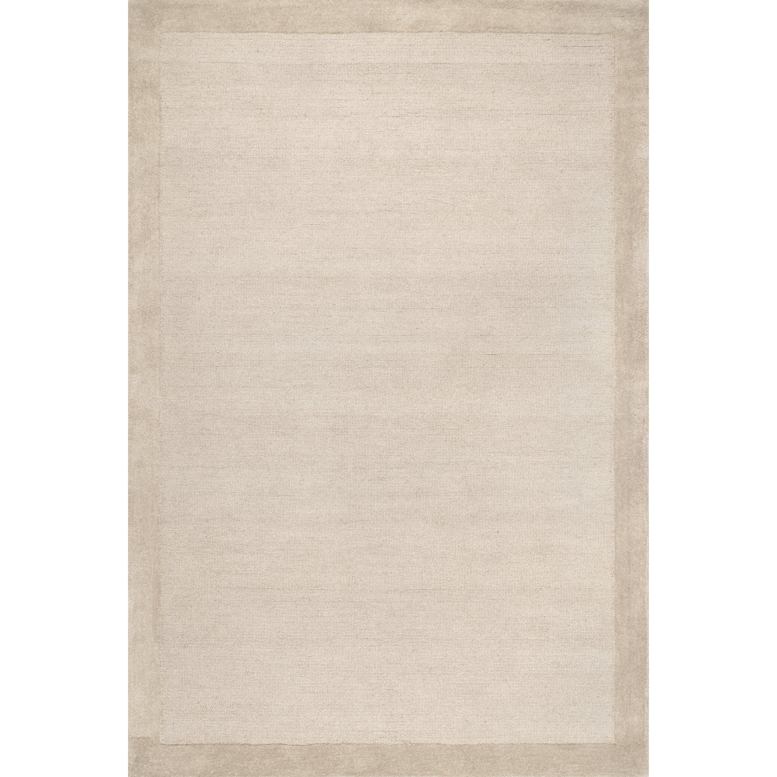 Beige Handmade Wool 4' x 6' Tufted Area Rug