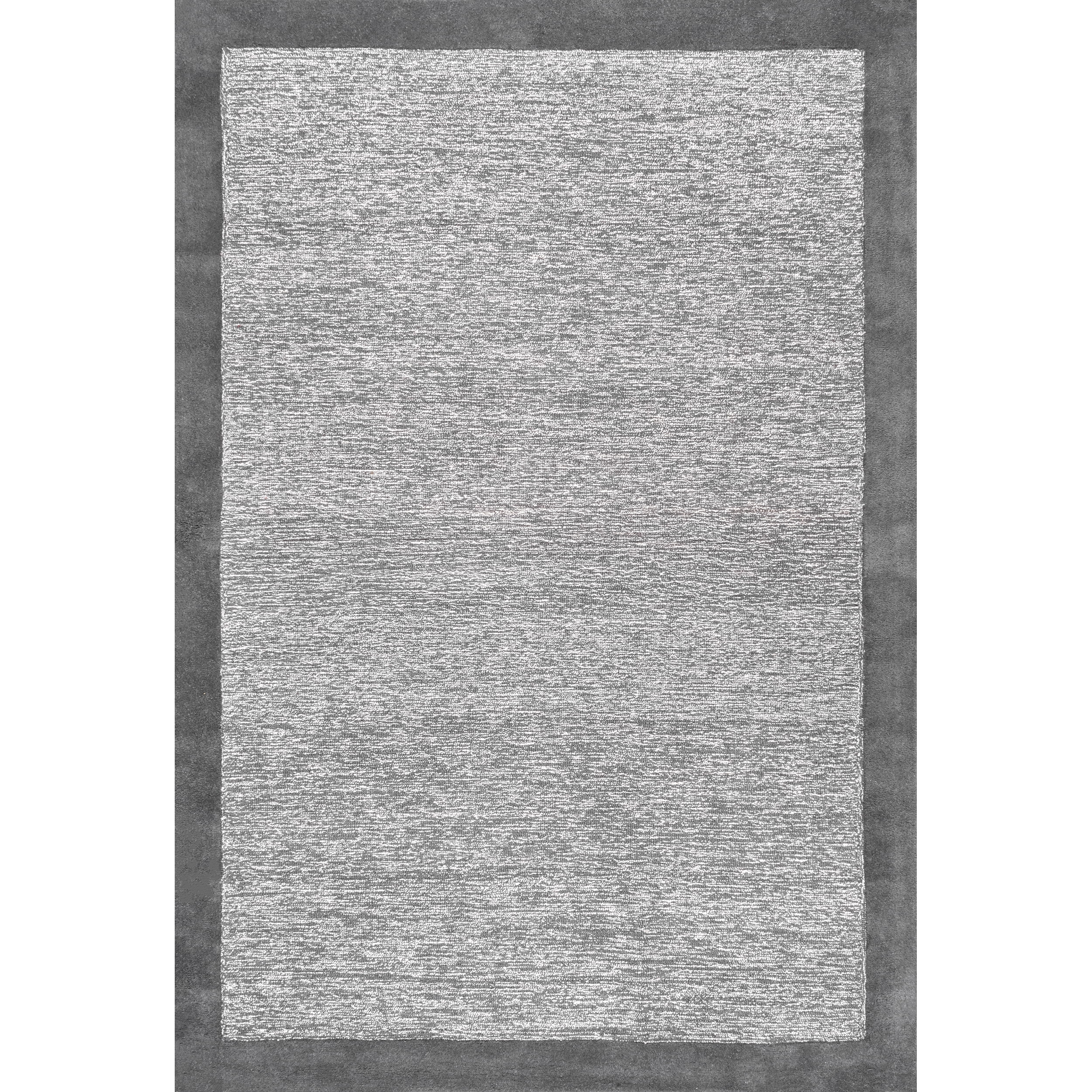 Elegant 5'x8' Hand-Tufted Wool Area Rug in Timeless Gray
