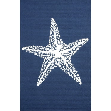 nuLOOM Marine Hand Hooked Indoor/Outdoor Accent Rug, 3' x 5', Navy