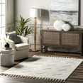thumbnail image 1 of nuLOOM Marissa High/Low Diamond Tassel Area Rug, 5' 3" x 7' 6", Off White, 1 of 9