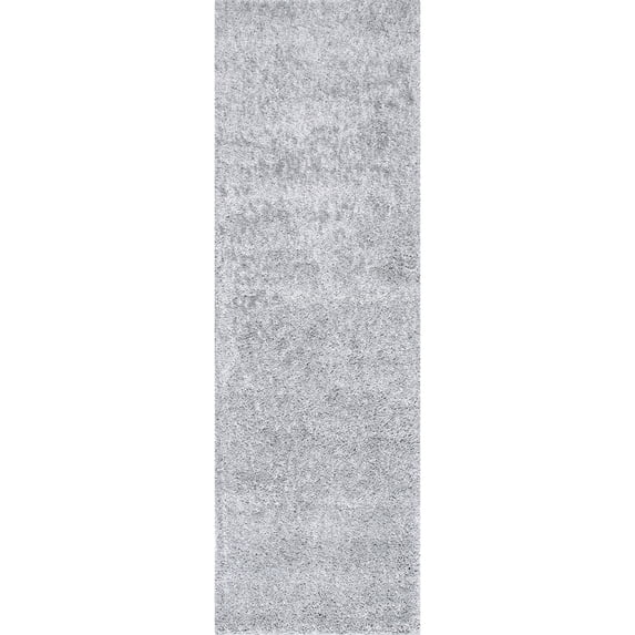 nuLOOM Marleen Contemporary Shag Runner Rug, 2' 6" x 14', Silver