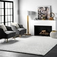 thumbnail image 1 of nuLOOM Marleen Contemporary Shag Runner Rug, 2' 8" x 8', Off White, 1 of 2