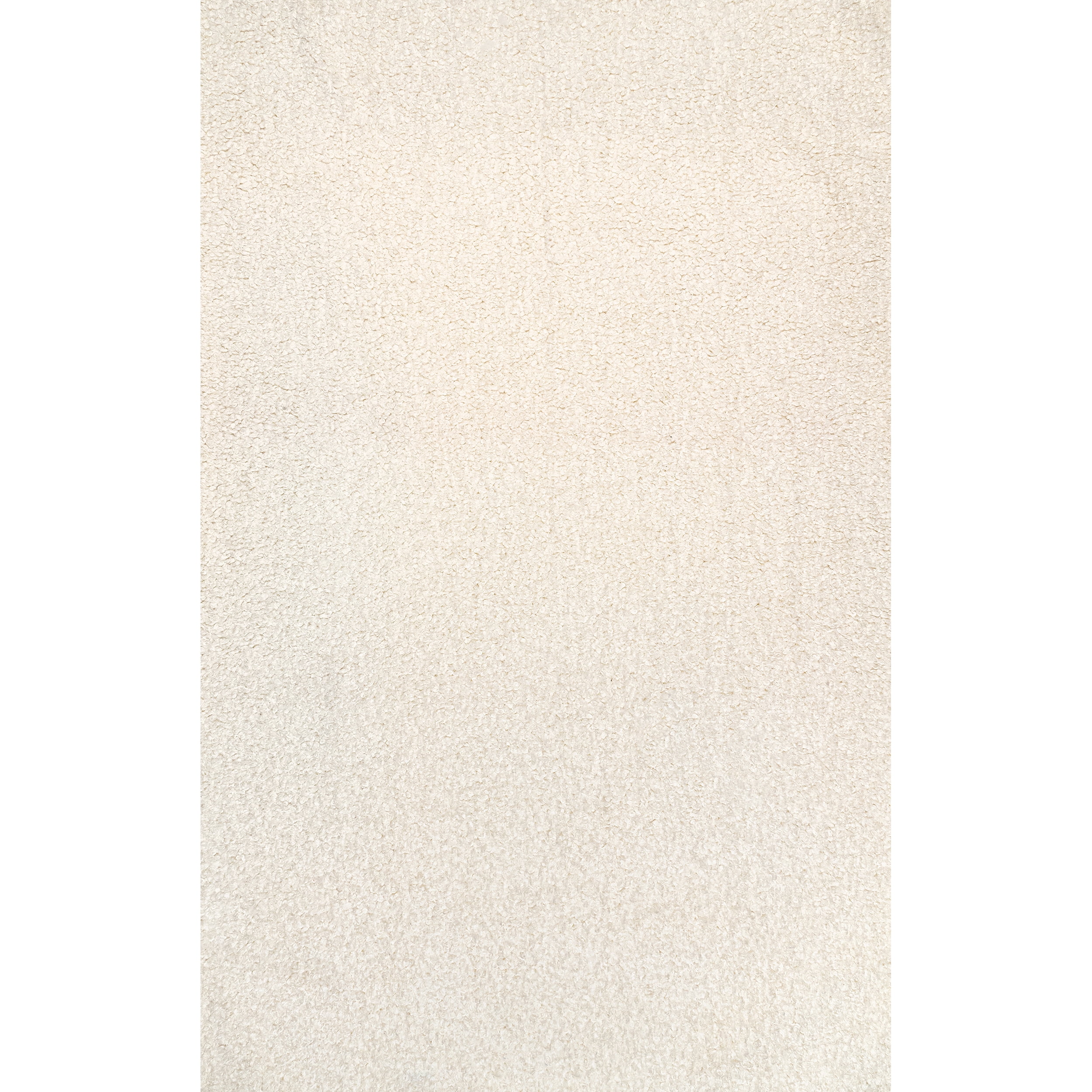 Soft Shaggy 5' x 8' White Synthetic Sheepskin Washable Rug