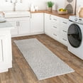 thumbnail image 1 of nuLOOM Marlow Machine Washable Soft Shaggy Faux Sheepskin Area Rug, 2' 6" x 8', Runner, Marlow Light Grey, 1 of 11