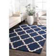 thumbnail image 1 of nuLOOM Marrakech Trellis Wool Area Rug, 4' x 6', Navy, 1 of 2