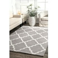 thumbnail image 1 of nuLOOM Marrakech Trellis Wool Area Rug, 6', Light Gray, 1 of 2