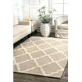 thumbnail image 1 of nuLOOM Marrakech Trellis Wool Area Rug, 6' x 9', Tan, 1 of 2