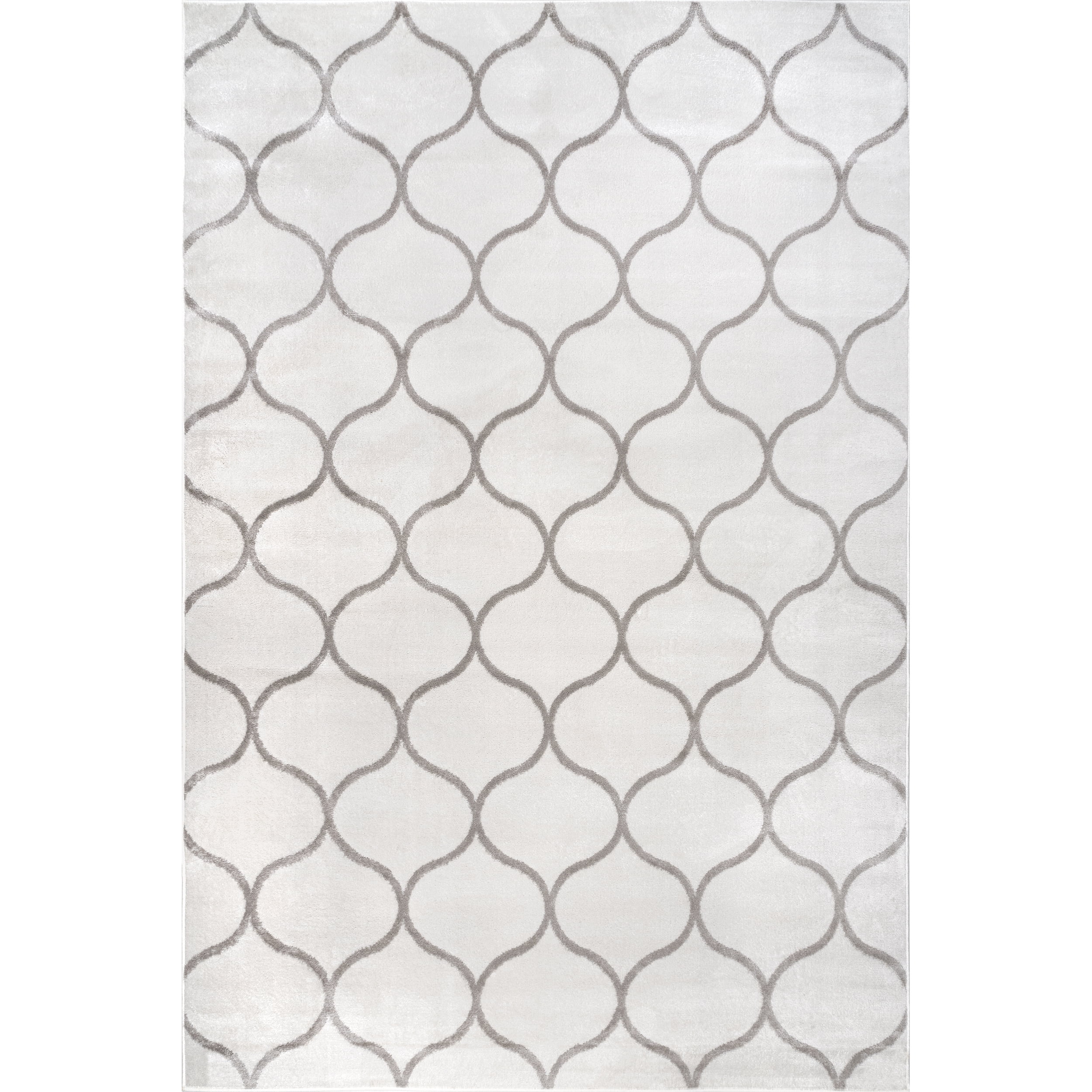 Nuloom Marta Geometric 4x6 Indoor Area Rug for Living Room Bedroom Dining Room Kitchen, Beige/Ivory